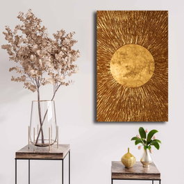 Wallity Lienzo Decorativo Dorado 45 x 70 cm